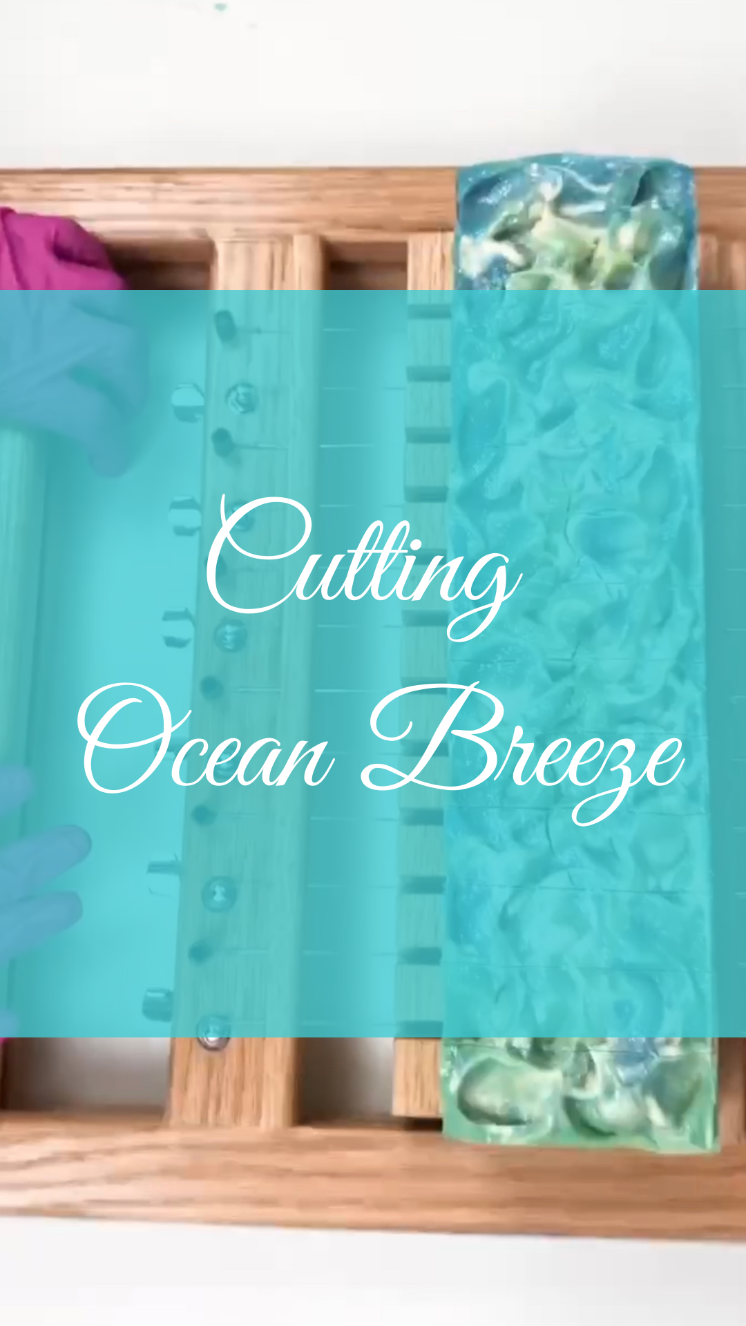 Cutting Ocean Breeze Goat Milk Soap!